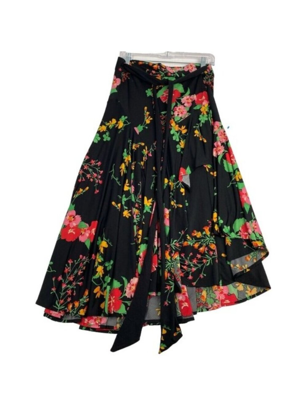 Cabi Midnight Women's Size M Floral Drama Tie-Waist Wrap Skirt.Spring,resorts